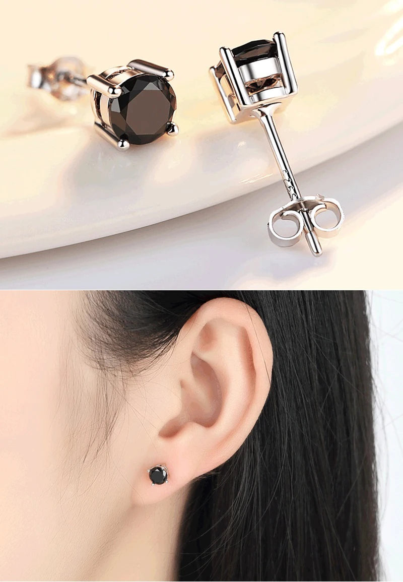 2 GRA Certificates S925 Sterling Silver Stud Earrings For Women And Men 100% Real Moissanite Pass Diamond Test Pen Fine Jewelry - She Vibess By C2P