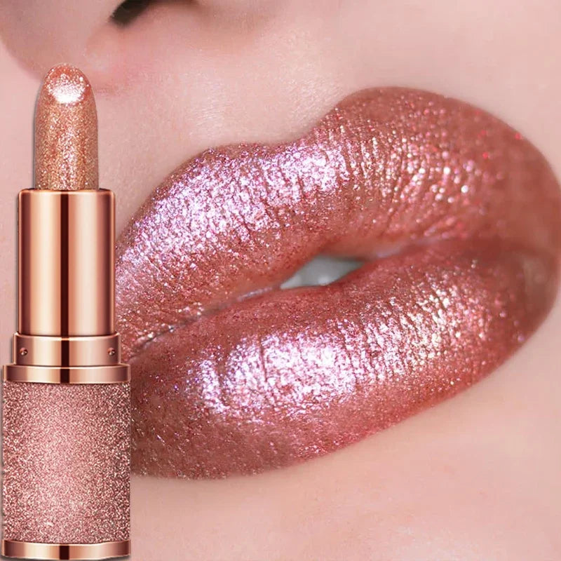 Temperature Color Changing Glitter Lipstick Waterproof Long Lasting Moisturizing Velvet Matte Lip Tint Red Pink Sexy Lips Makeup - She Vibess By C2P