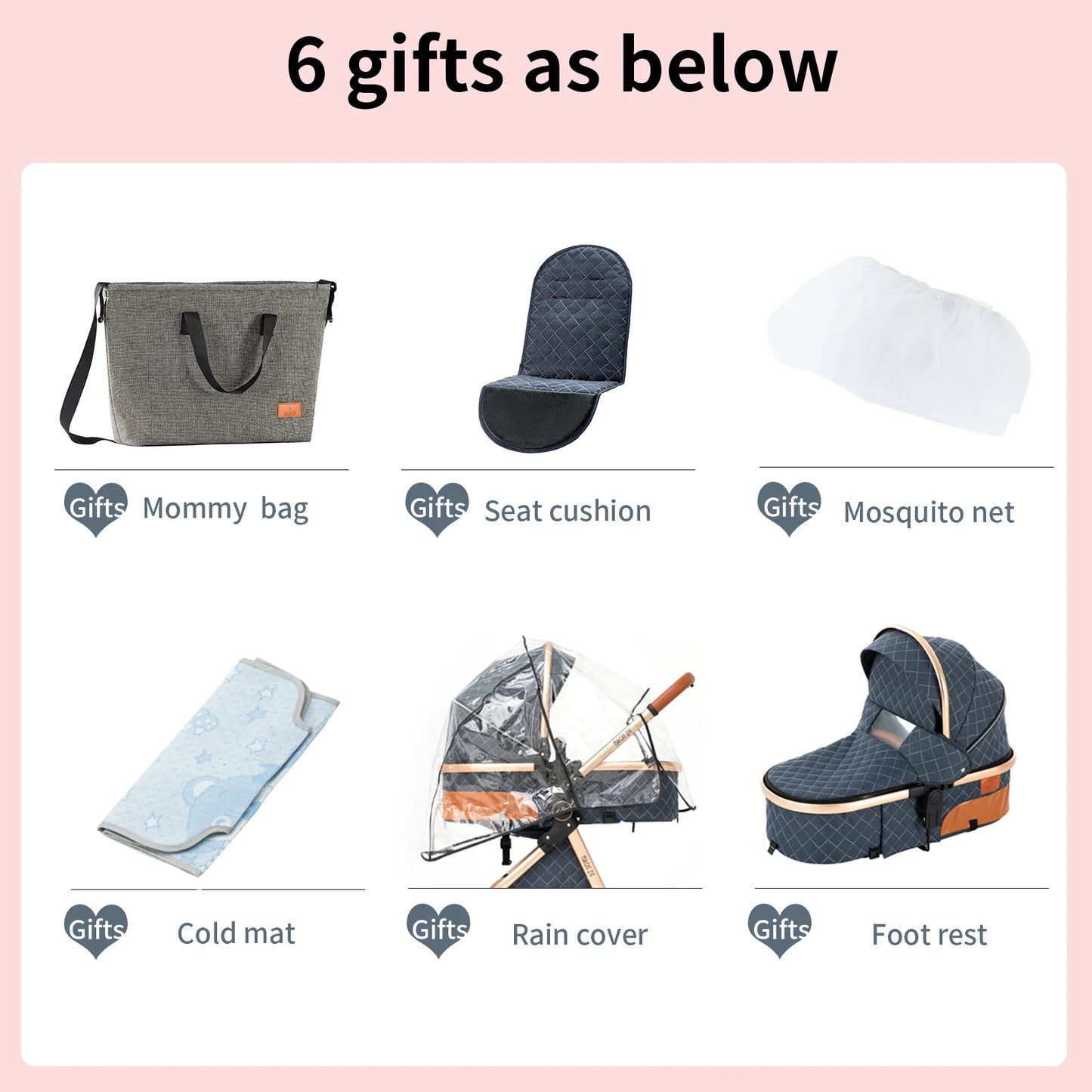 Lightweight Baby Stroller 3 in 1 Newborns Travel System Prams Multifunctional High Landscape Baby 4 IN 1 Strollers with Isofix - She Vibess By C2P