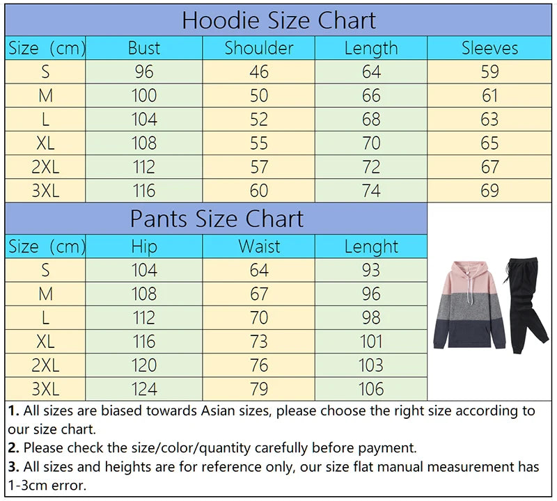 Women's Tracksuit Casual Autumn Winter Sport Color Block Women Jogging Daily Single Piece Sweatshirt Sweatpants Pullover Hoodies - She Vibess By C2P