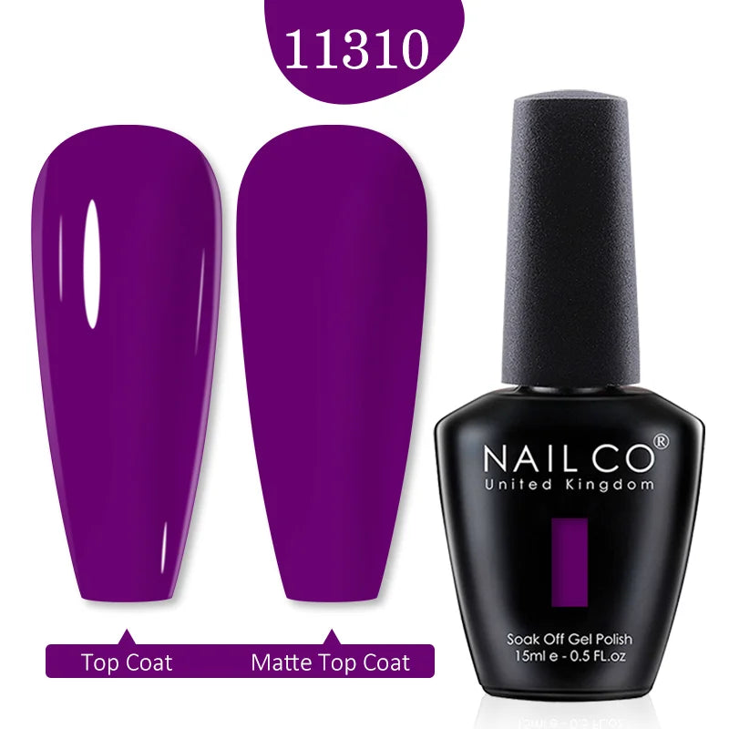NAILCO 15ml Nail Gel Polish Red Pink Nude Soak off UV LED Long Lasting Eco-Friendly Professional Nail Beauty Salon Lacquer Varnish - She Vibess By C2P