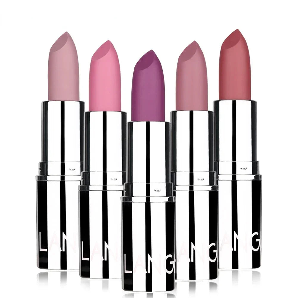 1PC Waterproof Nude Pink Lipstick Matte Lips Stick Long Lasting Non-stick Cup Lip Gloss Moisturizing Lipsticks Make-up Cosmetic - She Vibess By C2P