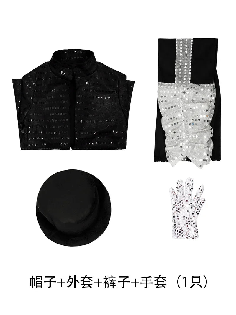 Michael Jackson Cosplay MJ Cos Adult Costume MJ Billie Jean Jacket gift glove - She Vibess By C2P