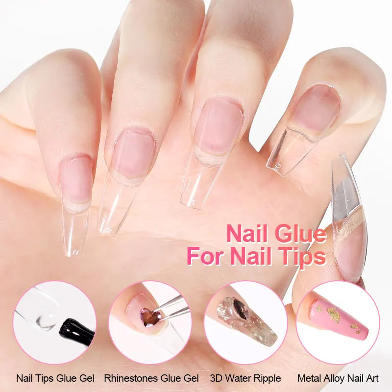 Limegirl Nail Tips Glue Gel 7.5ml uv Glue for false Nail Gel Polish Manicure Hybrid Gellac Multi-function Strong Gel Nail Polish - She Vibess By C2P