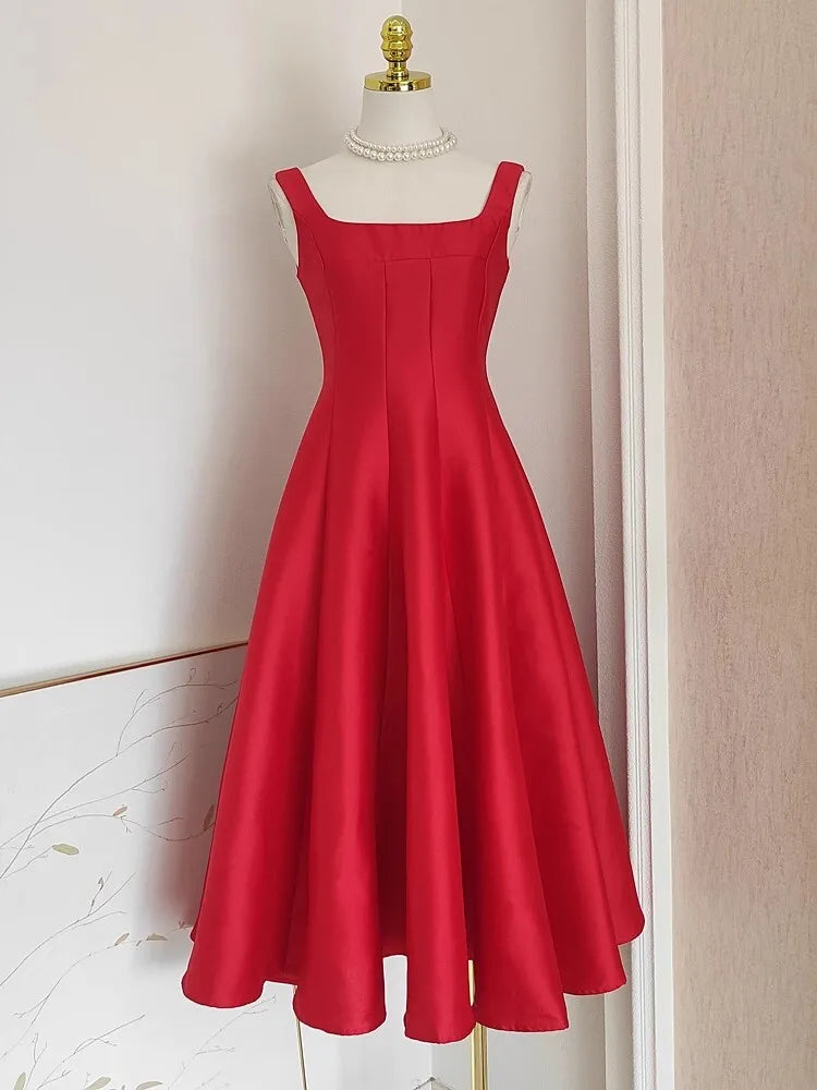 Summer Autumn Holiday Satin Evening Long Dress Women's Formal Occasion Dresses Party Ball Gown Sexy Backless Cocktail Robe - She Vibess By C2P
