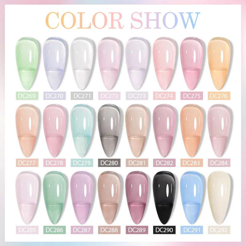 Mtssii 7ml Jelly Nude Gel Polish Translucent Pink Milky White Nail Gel Manicure UV LED Semi Permanent Soak Off Nail Polish - She Vibess By C2P
