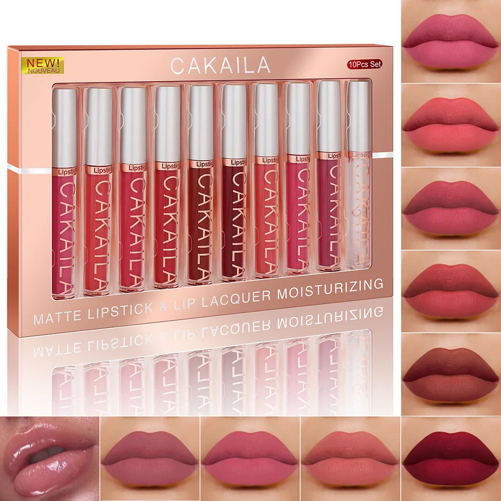 Lipstick Set Is Waterproof, Sweat Resistant, and Not Easily Smudged. Its Texture Is Silky, Smooth, And Does Not Pull Out And Dry - She Vibess By C2P