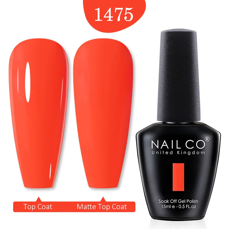 NAILCO 15ml Nail Gel Polish Red Pink Nude Soak off UV LED Long Lasting Eco-Friendly Professional Nail Beauty Salon Lacquer Varnish - She Vibess By C2P