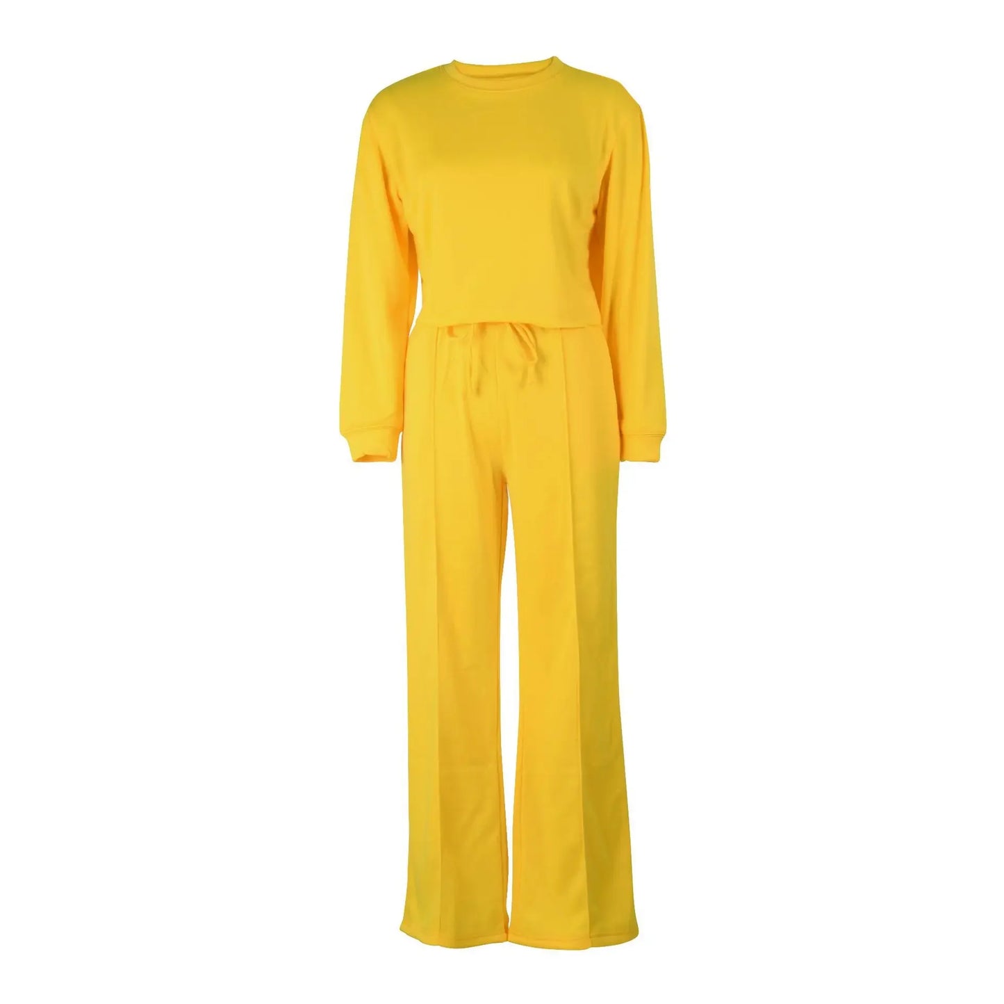Women Clothing Sets Pullover Top+Pants 2Pcs Suits Winter Thicken Warm Outfits Solid Color Female Casual Tracksuit - She Vibess By C2P