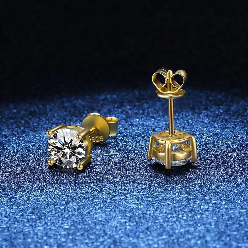 2 GRA Certificates S925 Sterling Silver Stud Earrings For Women And Men 100% Real Moissanite Pass Diamond Test Pen Fine Jewelry - She Vibess By C2P