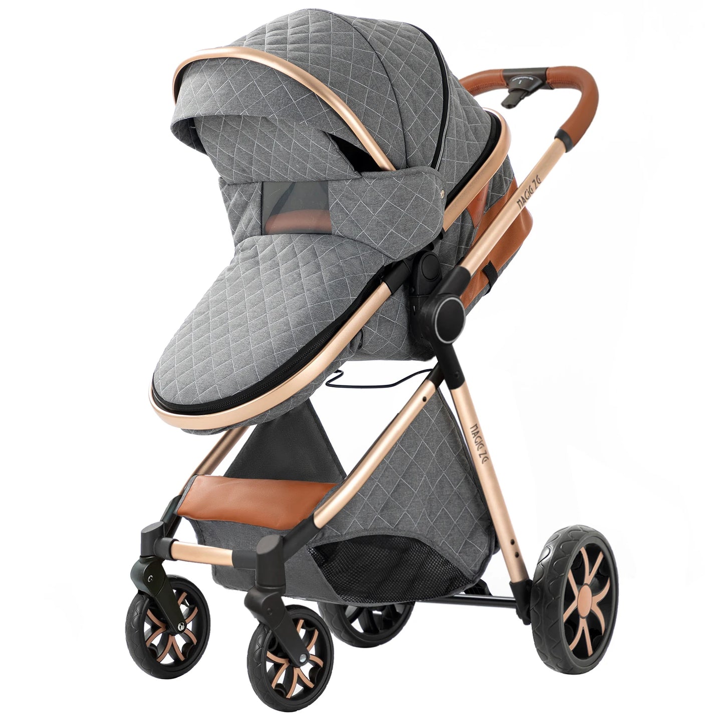 Lightweight Baby Stroller 3 in 1 Newborns Travel System Prams Multifunctional High Landscape Baby 4 IN 1 Strollers with Isofix - She Vibess By C2P