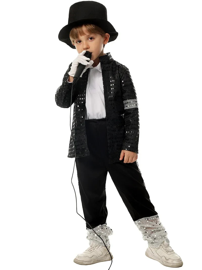 Michael Jackson Cosplay MJ Cos Adult Costume MJ Billie Jean Jacket gift glove - She Vibess By C2P