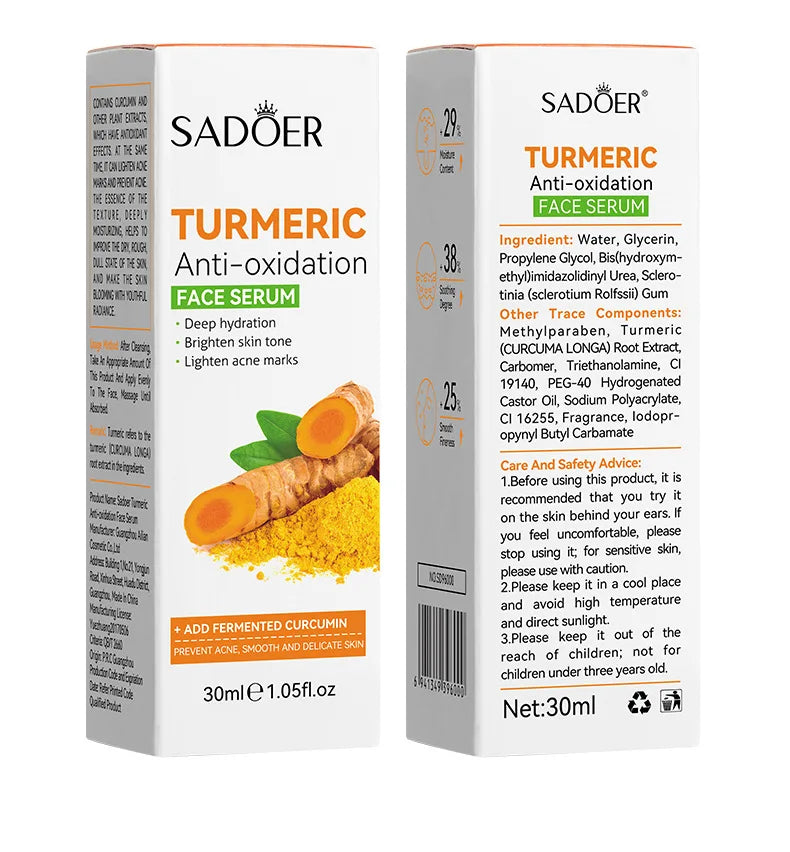 Natural Handmade Turmeric Soap Face Cream Serum Skin Care Set Clean Cutin Oil Control Removal Acne Whitening Remove Dark Spots - She Vibess By C2P