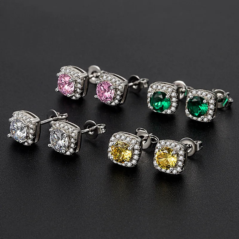 2 GRA Certificates S925 Sterling Silver Stud Earrings For Women And Men 100% Real Moissanite Pass Diamond Test Pen Fine Jewelry - She Vibess By C2P
