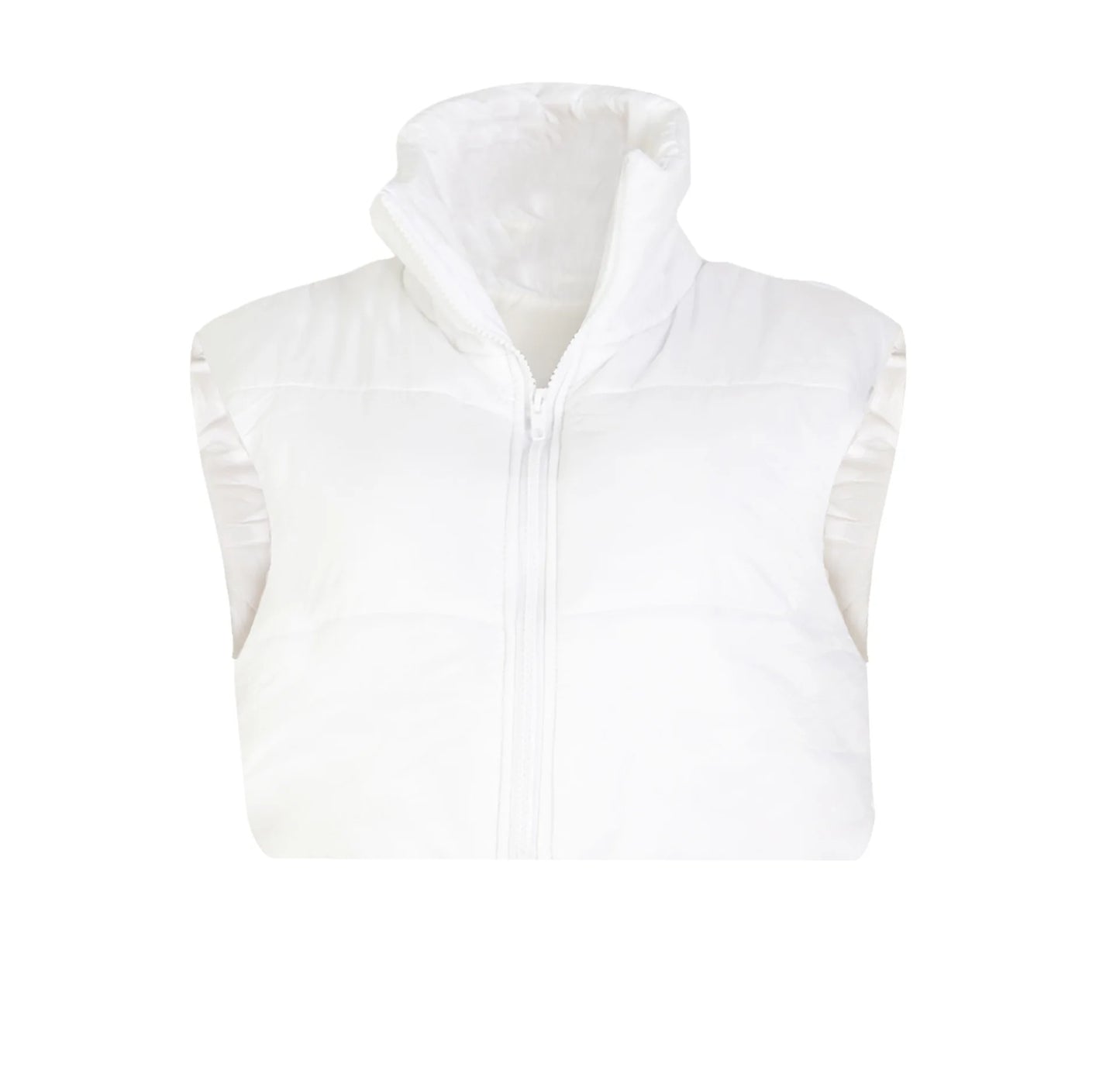 Women's Winter Vest Fashion Faux Leather Padded Jacket Coat Vintage PU Black And White Female Short Waistcoat Chic Clothes Tops - She Vibess By C2P