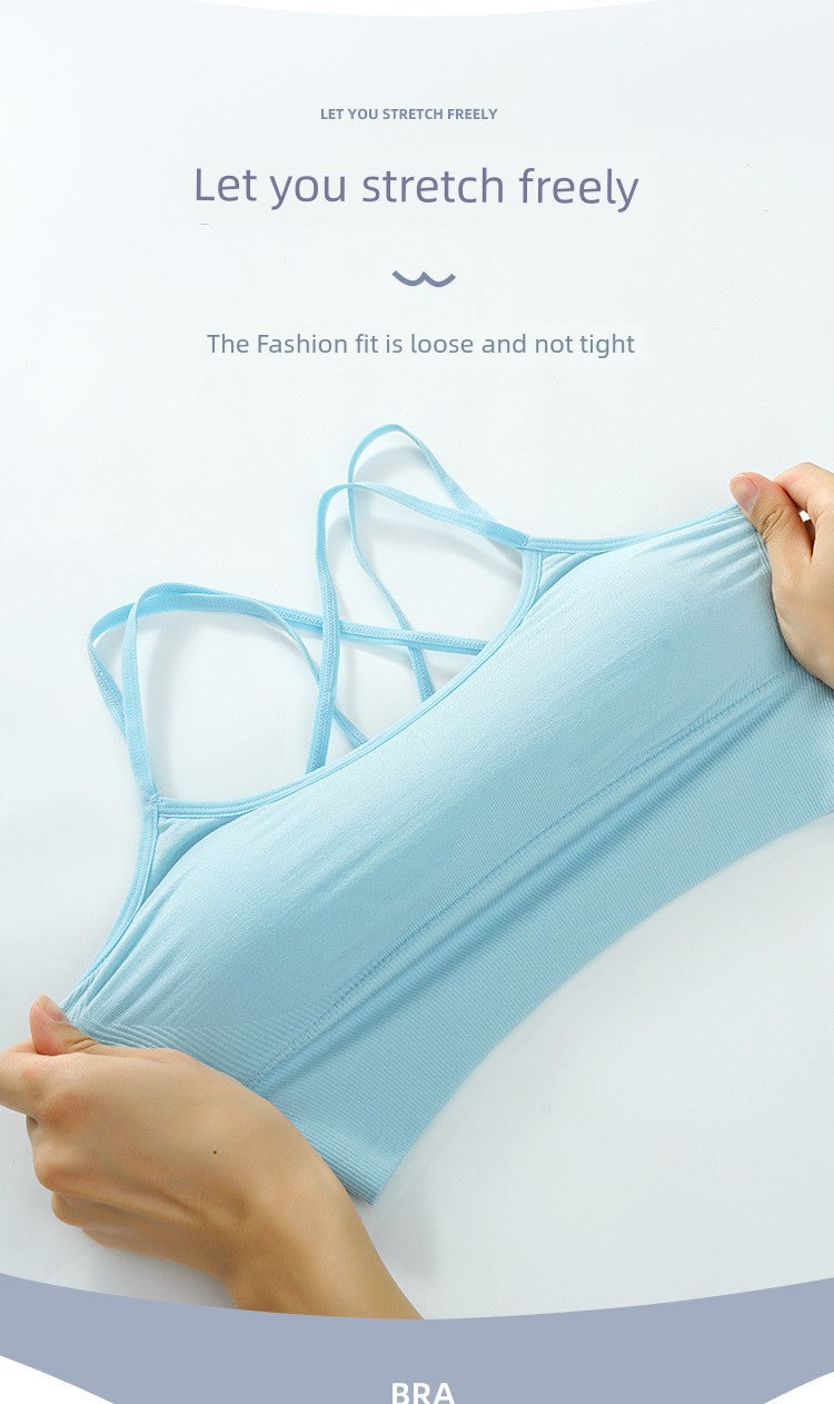 New Arrival Sports Bra Female Quick-Drying Shockproof Running Yoga Workout Vest Cross Beauty Back and Push up Student Underwear