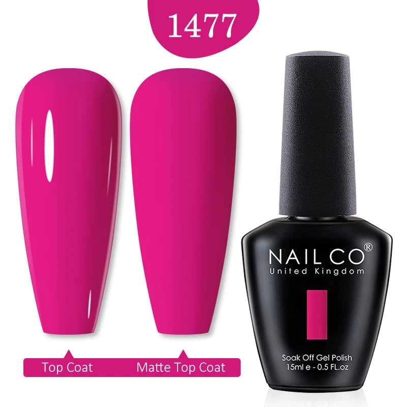 NAILCO 15ml Nail Gel Polish Red Pink Nude Soak off UV LED Long Lasting Eco-Friendly Professional Nail Beauty Salon Lacquer Varnish - She Vibess By C2P