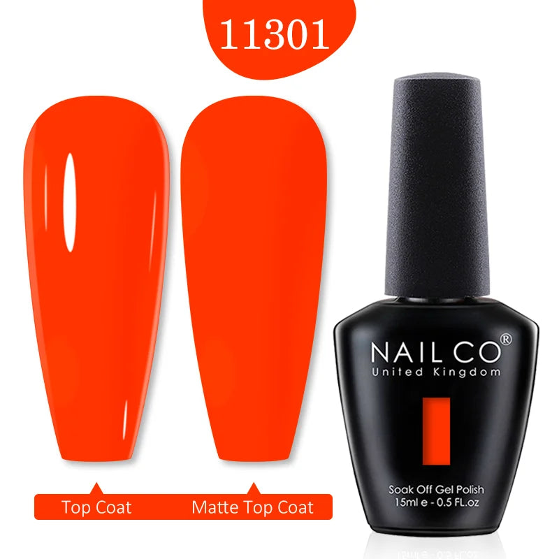 NAILCO 15ml Nail Gel Polish Red Pink Nude Soak off UV LED Long Lasting Eco-Friendly Professional Nail Beauty Salon Lacquer Varnish - She Vibess By C2P