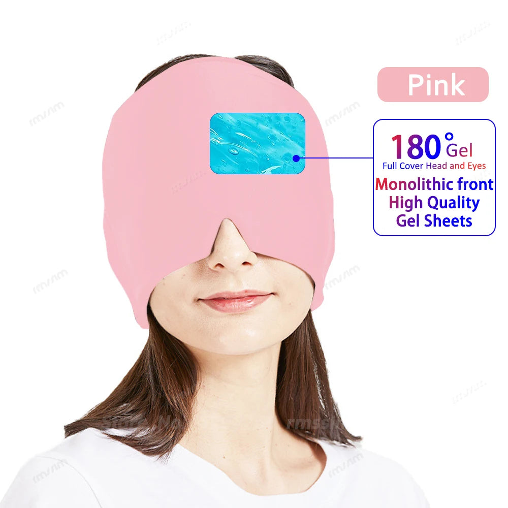 Migraine Relief Hat headache hat Gel Hot Cold Therapy Ice Cap For Relieve Pain Ice Hat Eye Mask Stress Pressure Pain Relief - She Vibess By C2P
