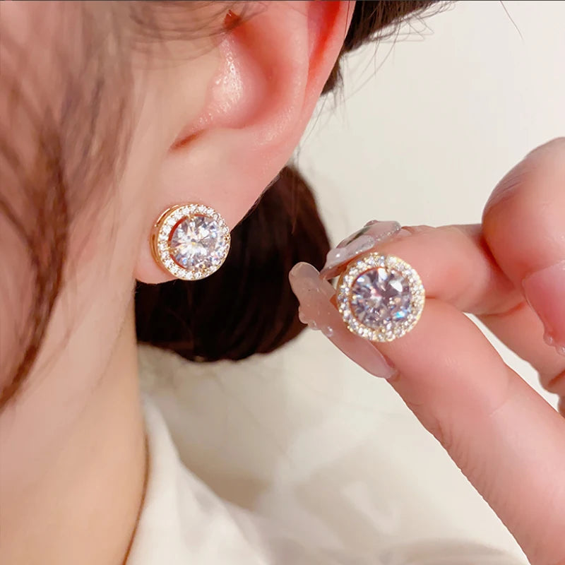 2 GRA Certificates S925 Sterling Silver Stud Earrings For Women And Men 100% Real Moissanite Pass Diamond Test Pen Fine Jewelry - She Vibess By C2P