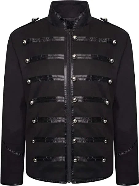 Men's Steampunk Rockstar Jacket Vintage Darkness Knight Cosplay Outfit Medieval Gothic Noble Coat Night Club Performance - She Vibess By C2P