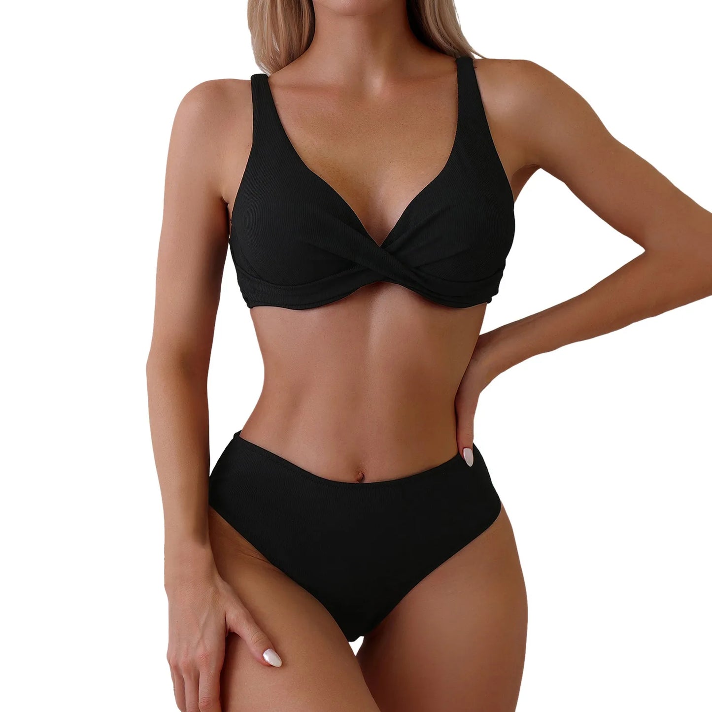 Matching Ruched Swimsuits For Women Low Waisted Bikini Sets Sexy Push Up Two Piece Swimsuits Vintage Bathing Suits Beachwear - She Vibess By C2P