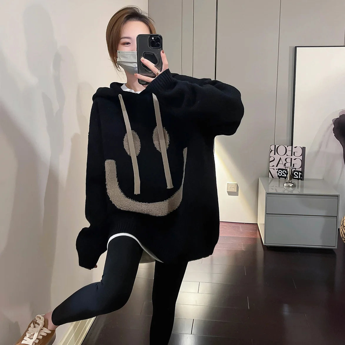 Thicked Oversized Pullovers for Women 2025 Fall Winter Clothing Hooded Casual Jumper Fashion Knitting Sweater Tops Sueter Mujer - She Vibess By C2P