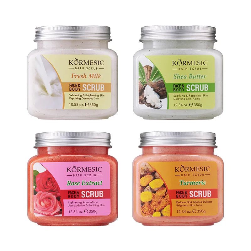 KORMESIC Turmeric Body Scrub Cream Facial Moisturizing Deep Cleansing Milk Rose Gentle Tender Face Exfoliation Skin Care Product - She Vibess By C2P