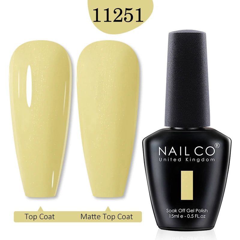 NAILCO 15ml Nail Gel Polish Red Pink Nude Soak off UV LED Long Lasting Eco-Friendly Professional Nail Beauty Salon Lacquer Varnish - She Vibess By C2P