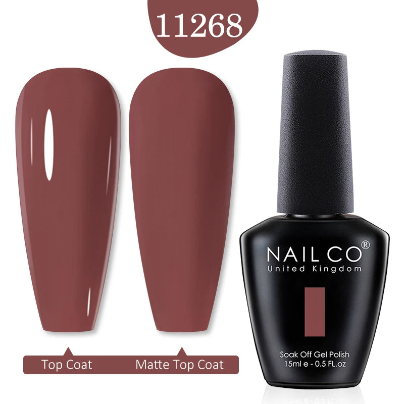 NAILCO 15ml Nail Gel Polish Red Pink Nude Soak off UV LED Long Lasting Eco-Friendly Professional Nail Beauty Salon Lacquer Varnish - She Vibess By C2P