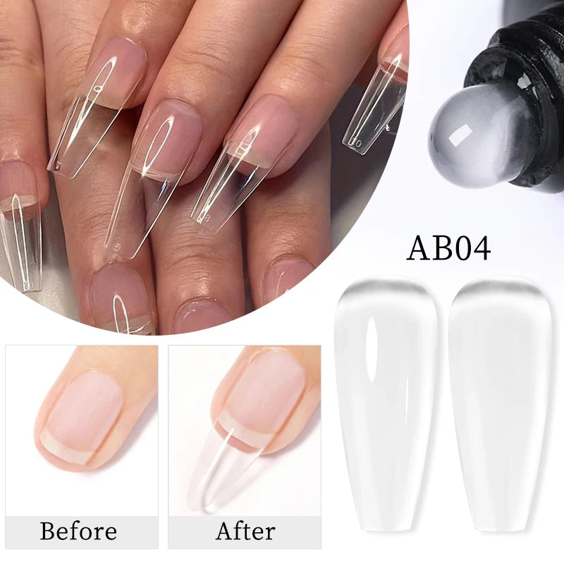 BORN PRETTY 30ml Glitter Acrylic Gel Finger Extension Nail Polish Silver Pink Extension Gel Polish Soak Off Nail Slip Solution - She Vibess By C2P