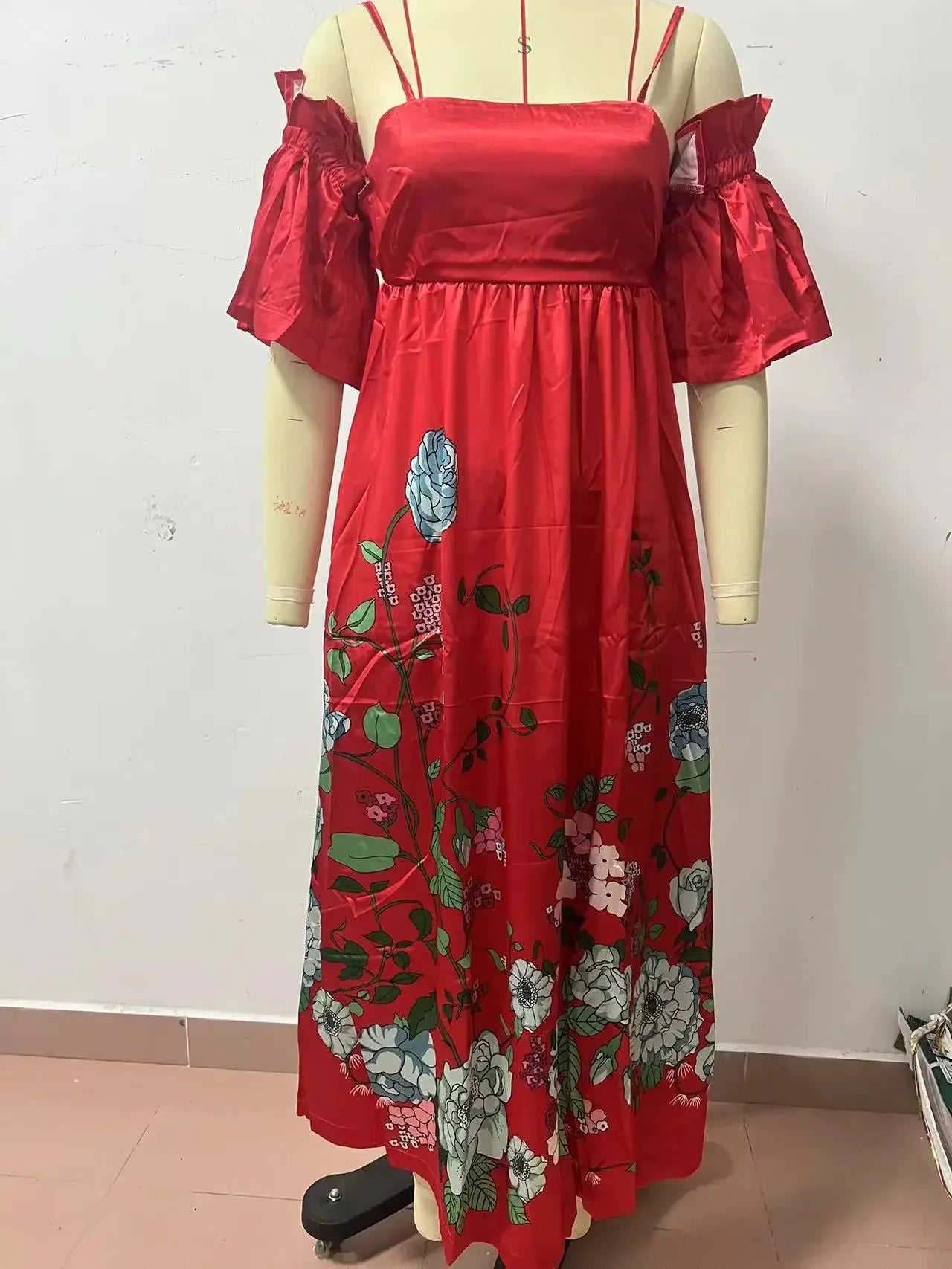 SoleVibe™ 2024 One-Shoulder Vintage Print Dress – Sexy Halter, Hidden Pockets, and Elegant Summer Party Vibes - She Vibess By C2P