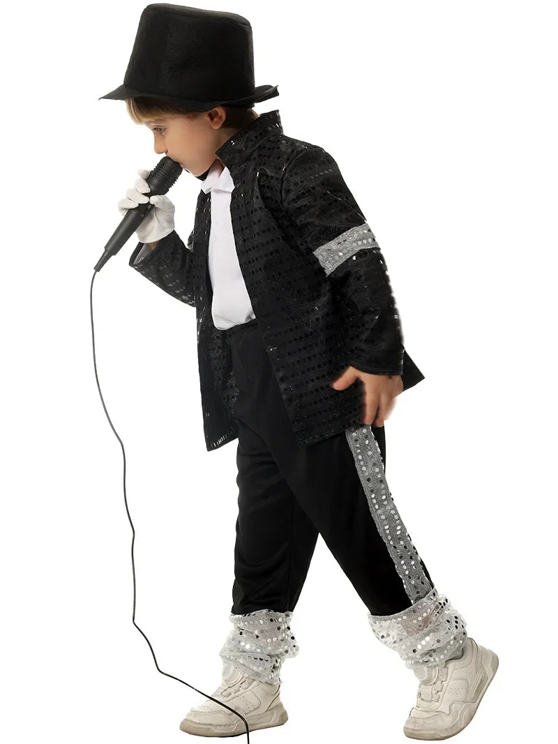 Michael Jackson Cosplay MJ Cos Adult Costume MJ Billie Jean Jacket gift glove - She Vibess By C2P