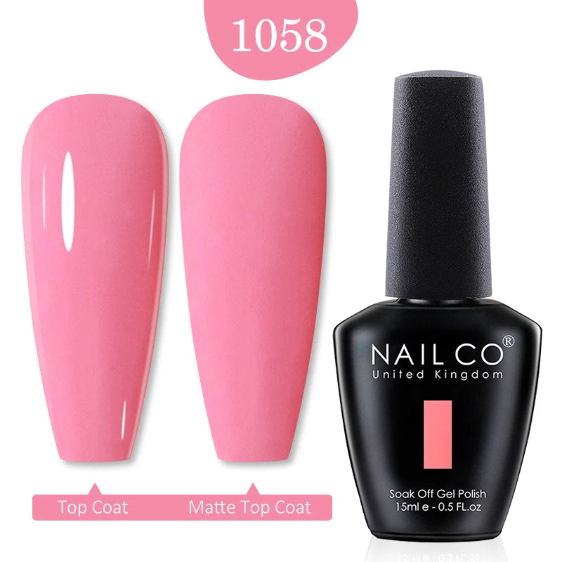 NAILCO 15ml Nail Gel Polish Red Pink Nude Soak off UV LED Long Lasting Eco-Friendly Professional Nail Beauty Salon Lacquer Varnish - She Vibess By C2P