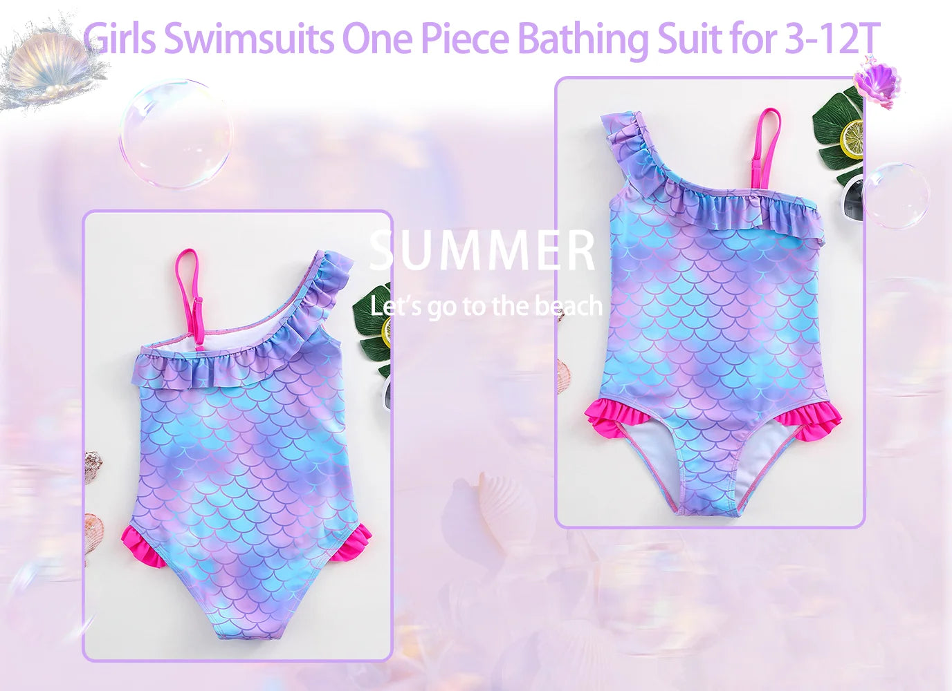 My Melody Girls Tankini Swimsuits Summer Beach wear Kids Wear Bathing Suits Children's Bikini Dresses Swimsuits Fashion Mermaid - She Vibess By C2P