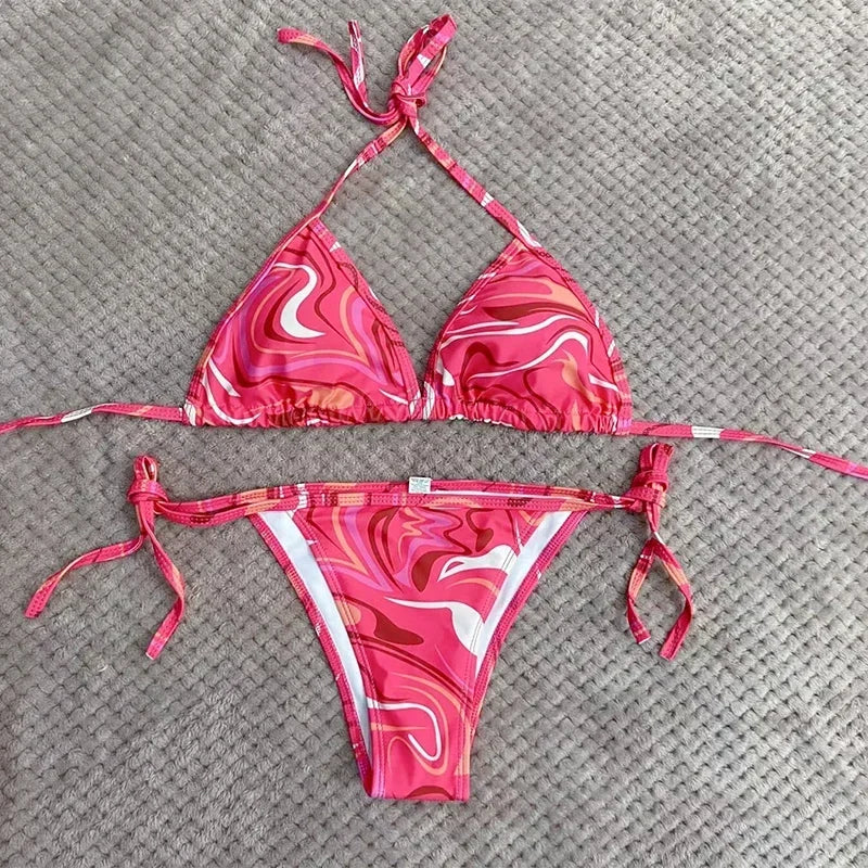 2025 New Women's Headband Bikini Sets Fashion Design Swimsuits Europe Brand Sexy Tankini Swimsuits - She Vibess By C2P