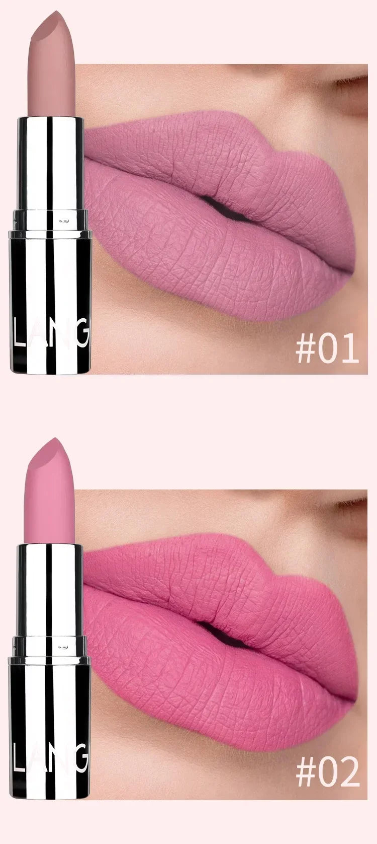 1PC Waterproof Nude Pink Lipstick Matte Lips Stick Long Lasting Non-stick Cup Lip Gloss Moisturizing Lipsticks Make-up Cosmetic - She Vibess By C2P