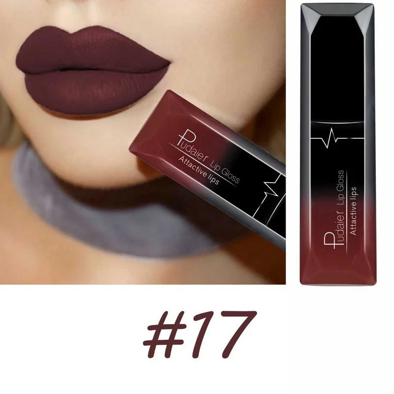 Best Lip Makeup 17 Color Sexy Matte Long Lasting Lipgloss Liquid Lipstick Lip Cream - She Vibess By C2P