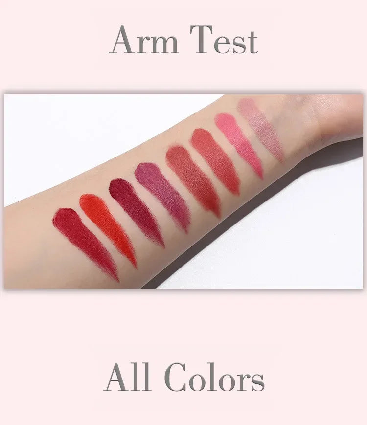 1PC Waterproof Nude Pink Lipstick Matte Lips Stick Long Lasting Non-stick Cup Lip Gloss Moisturizing Lipsticks Make-up Cosmetic - She Vibess By C2P