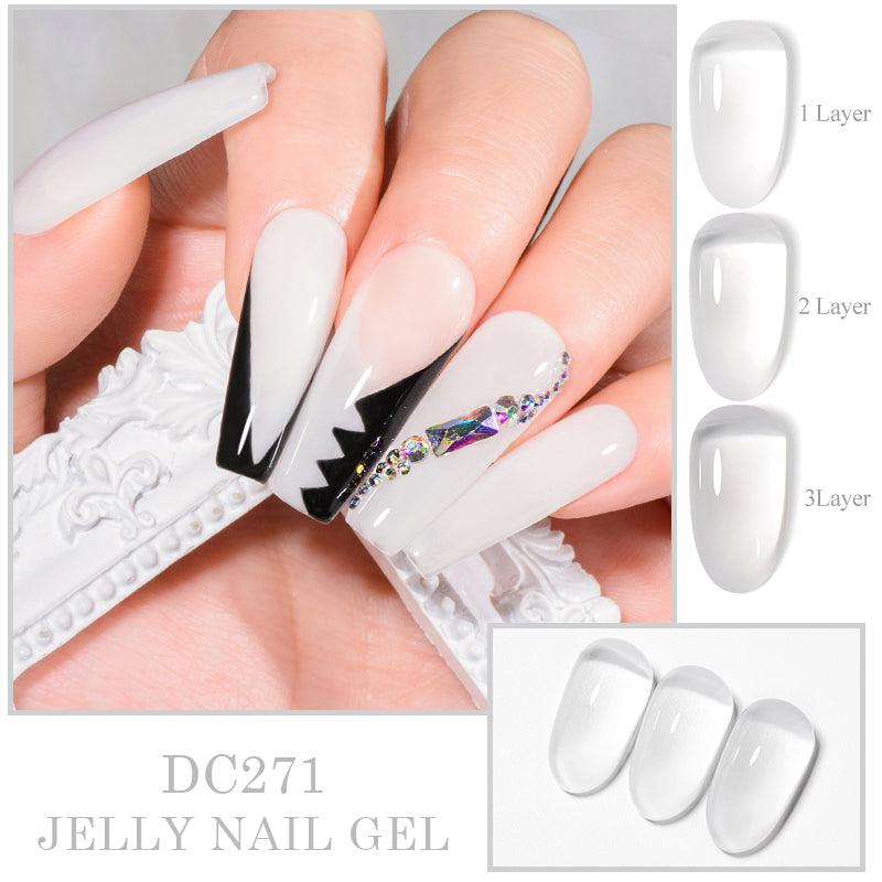 Mtssii 7ml Jelly Nude Gel Polish Translucent Pink Milky White Nail Gel Manicure UV LED Semi Permanent Soak Off Nail Polish - She Vibess By C2P