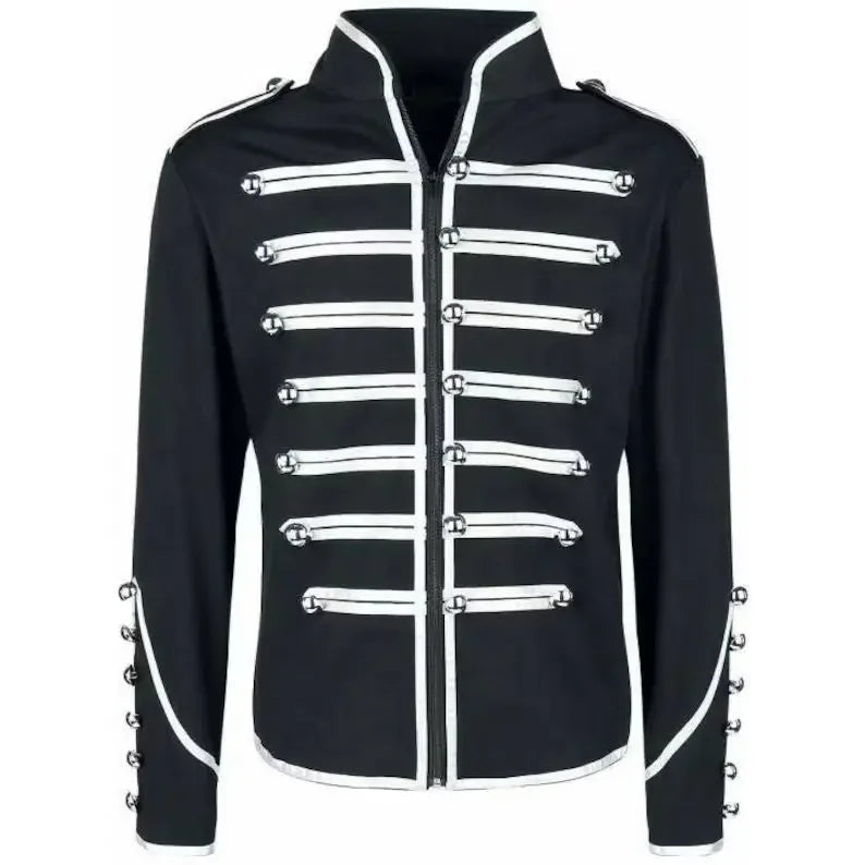 Men's Steampunk Rockstar Jacket Vintage Darkness Knight Cosplay Outfit Medieval Gothic Noble Coat Night Club Performance - She Vibess By C2P