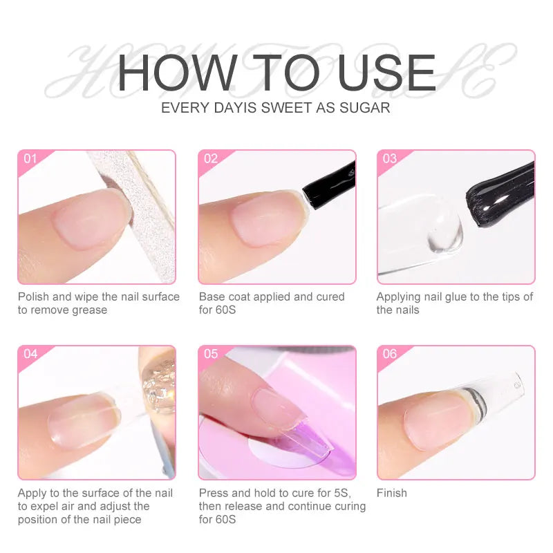 Limegirl Nail Tips Glue Gel 7.5ml uv Glue for false Nail Gel Polish Manicure Hybrid Gellac Multi-function Strong Gel Nail Polish - She Vibess By C2P