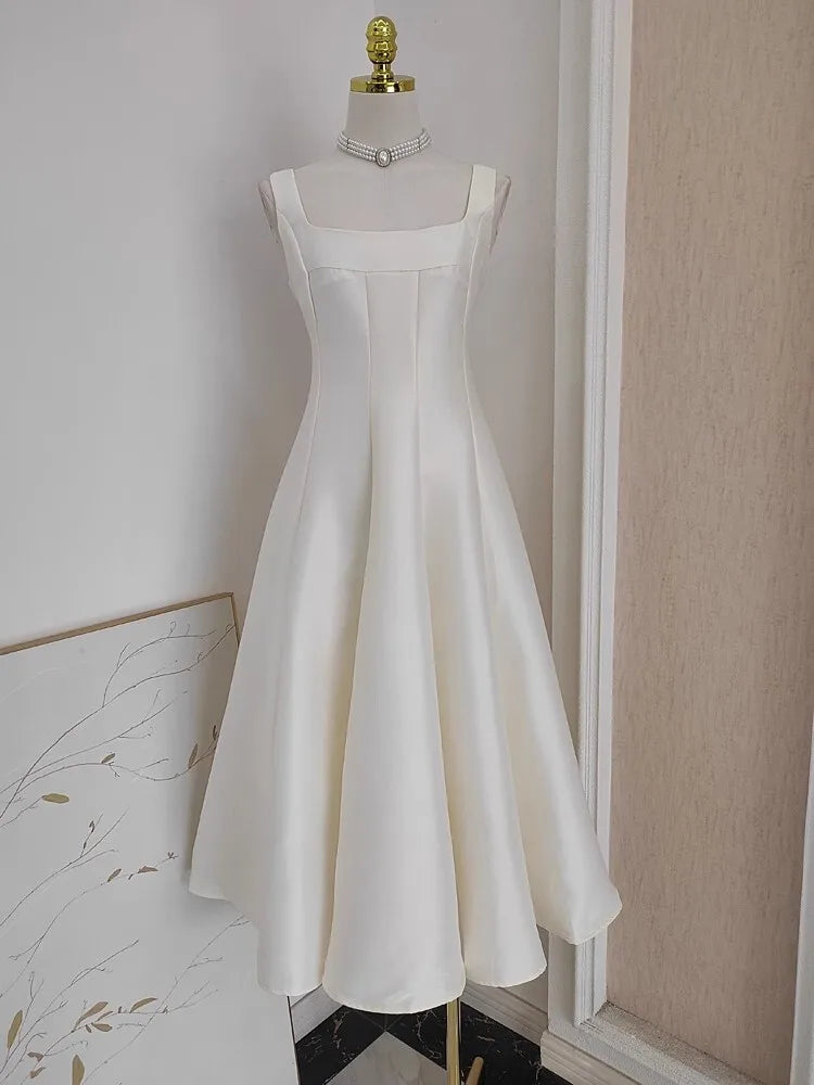 Summer Autumn Holiday Satin Evening Long Dress Women's Formal Occasion Dresses Party Ball Gown Sexy Backless Cocktail Robe - She Vibess By C2P