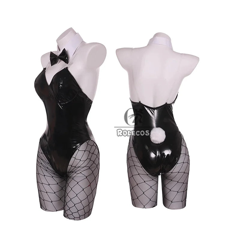 ROLECOS Game Red Black Bunny Suit Women Elastic Leather Fabric Sexy Cosplay Suit Halloween Christmas Jumpsuits-I’m Over 21 - She Vibess By C2P
