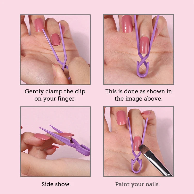 10Pcs Nail Clip Set Oil Polish Spill Proof Mixed Color Nail Art Coloring Protection Clips Manicure Tools To Prevent Leakage Off - She Vibess By C2P