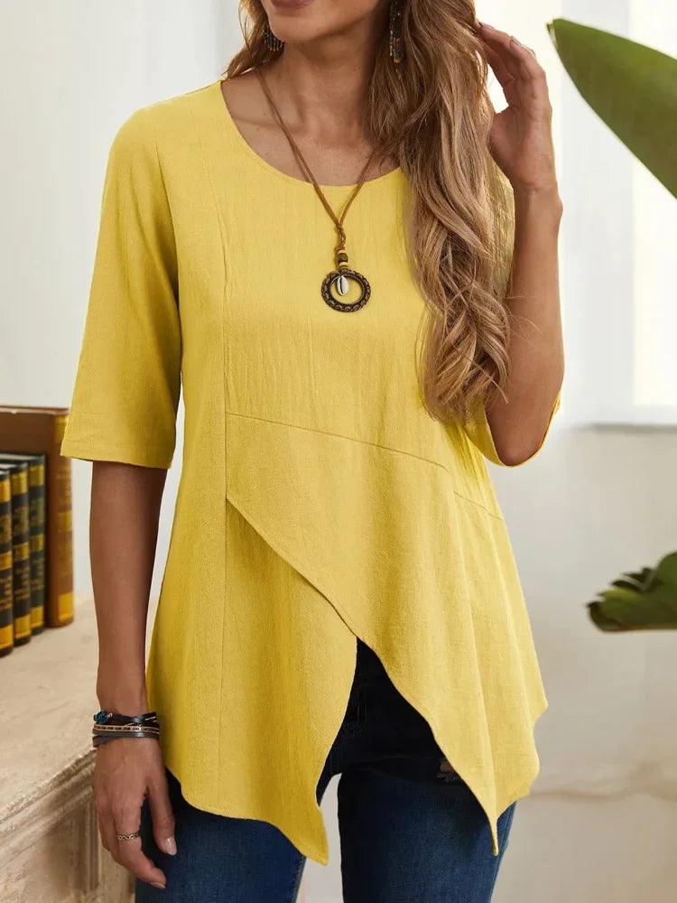 Y2k Top Vintage Tshirt Women Clothing Shirts for Women Elegant Bastet Cotton Linen Casual Tees Fashion Clothes Streetwear Loose - She Vibess By C2P