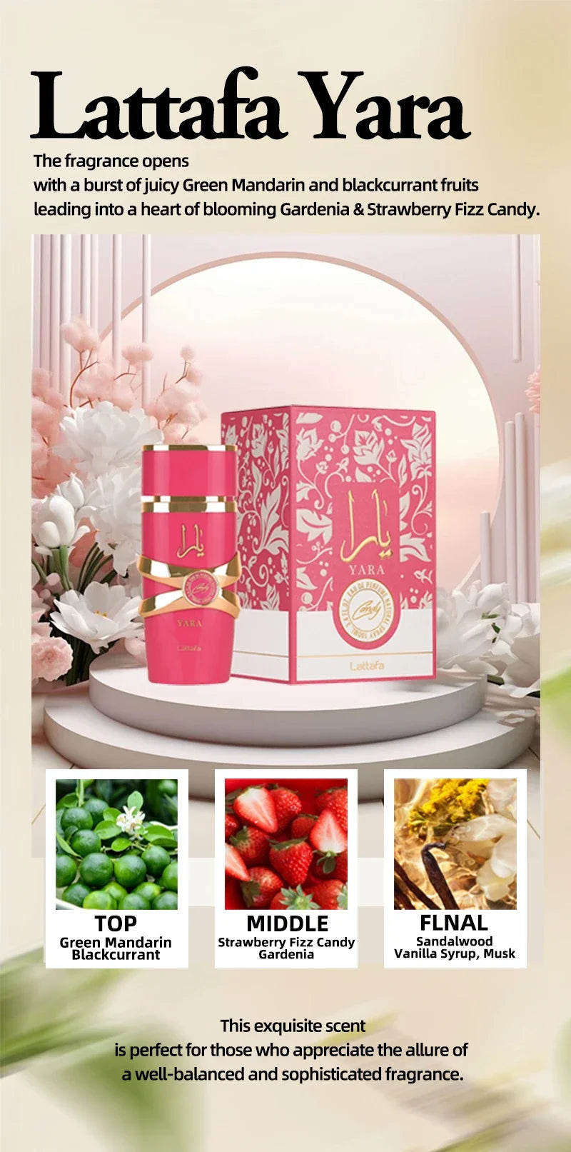 Lattafa Yara Perfume Women Eau De Parfum Original Arab Perfumes Arabian Perfume Lasting Fragrance Light Fragrance Long-lasting - She Vibess By C2P