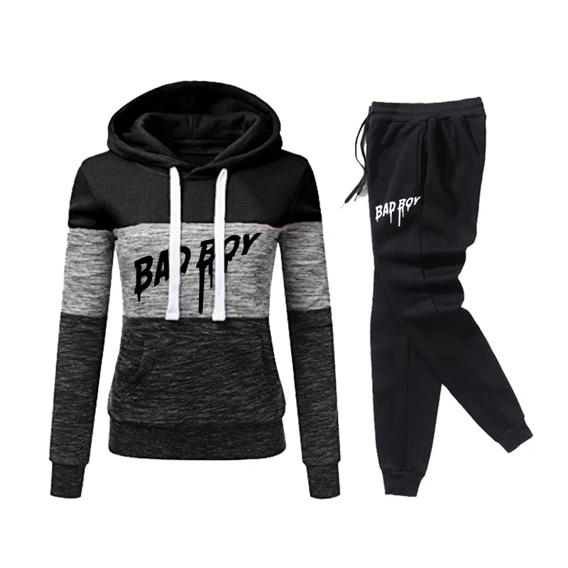 Hoodies Daily Women's Sweatshirts Versatile Fashion Color Block Jogging Sweatpants Tracksuit Hot Sales Casual Pullovers Clothing - She Vibess By C2P