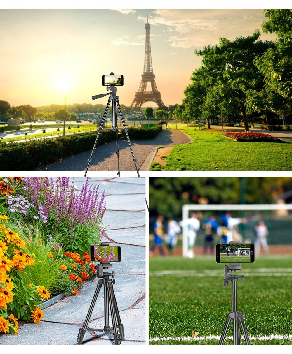 3120 Tripod for Phone 100cm Universal Phone Video Tripod Stand with Bluetooth Selfie Remote Video Recording Photography Stand - She Vibess By C2P