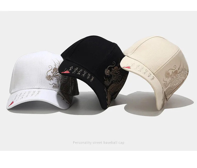 Chinese Style Dragon Pattern Baseball Hat For Men And Women, Versatile National Tide Cap, Hip Hop Hip Hop Skateboarding, Cool and a Gifts for That Special Someone - She Vibess By C2P